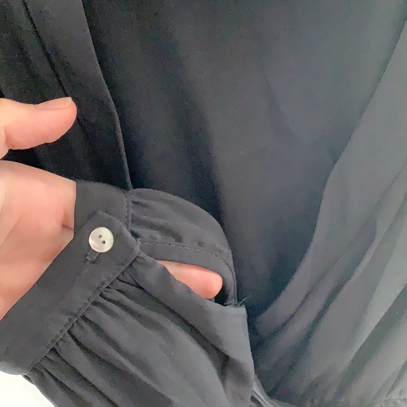 V Neck Wrap Little Black Dress - Picture 4 of 5